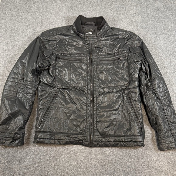The North Face Mack Moto Jacket Mens 2XL BlackMotorcycle Nylon Quilted Outdoor